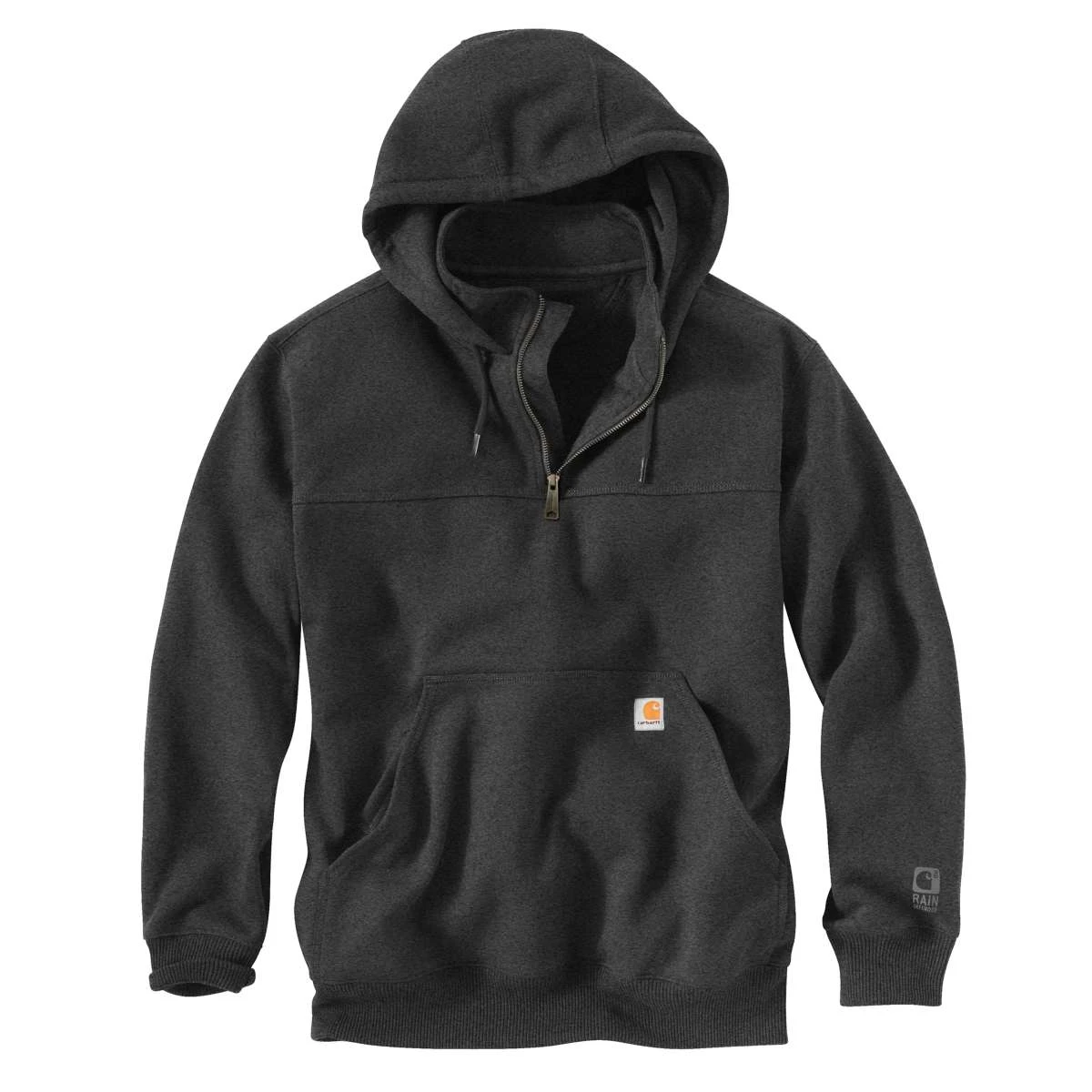 Carhartt Men's Carbon Heather Rain Defender Paxton Heavyweight Hooded Zip Mock Sweatshirt 1 Carhartt Men's Carbon Heather Rain Defender Paxton Heavyweight Hooded Zip Mock Sweatshirt