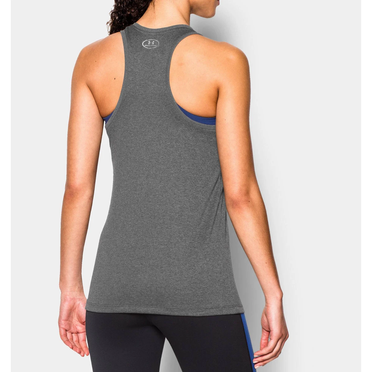 Under Armour Women's Carbon Heather UA Tech Tank 3 Under Armour Women's Carbon Heather UA Tech Tank - Image 3