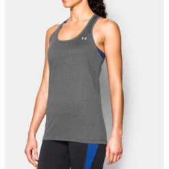 Under Armour Women's Carbon Heather UA Tech Tank 7 Under Armour Women's Carbon Heather UA Tech Tank -Best Clothing Shop 1275045 090 5