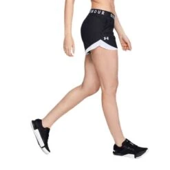 Under Armour Women's Black/White Play Up Shorts 3.0 -Best Clothing Shop 1344552 002 HTS