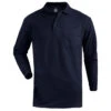 Edwards Men's Navy Blended Pique Long Sleeve Polo With Pocket