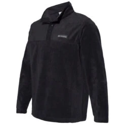 Columbia Men's Black Steens Mountain Half-Snap Pullover -Best Clothing Shop 186168 Black S