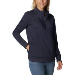 Columbia Women's Dark Nocturnal Heather Hart Mountain 1/4 Zip