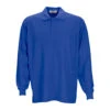 Vantage Men's Royal Long Sleeve Soft-Blend Double-Tuck Pique Polo
