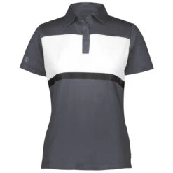 Holloway Women's Carbon/White Prism Bold Polo