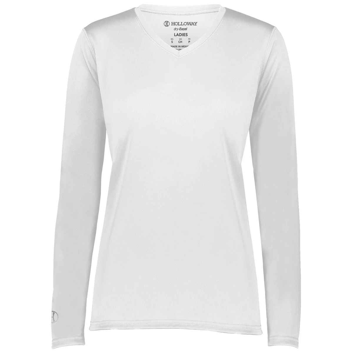 Holloway Women's White Momentum Long Sleeve Tee 1 Holloway Women's White Momentum Long Sleeve Tee