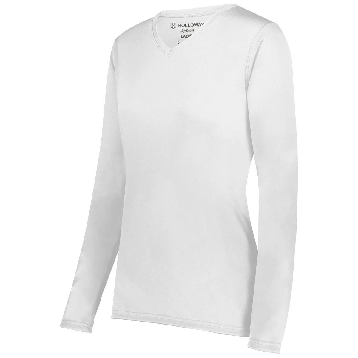 Holloway Women's White Momentum Long Sleeve Tee 3 Holloway Women's White Momentum Long Sleeve Tee - Image 3