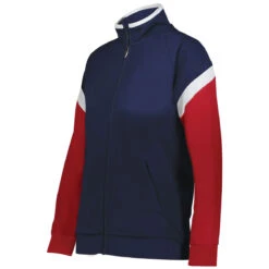 Holloway Women's Navy/White/Scarlet Limitless Jacket -Best Clothing Shop 229779 Navy White Scarlet S