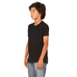 Bella + Canvas Youth Black Jersey Short-Sleeve T-Shirt -Best Clothing Shop 3001Y Black HTS