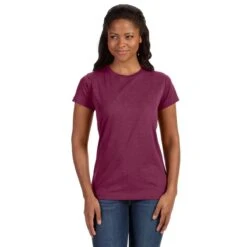 LAT Women's Vintage Burgundy Fine Jersey T-Shirt