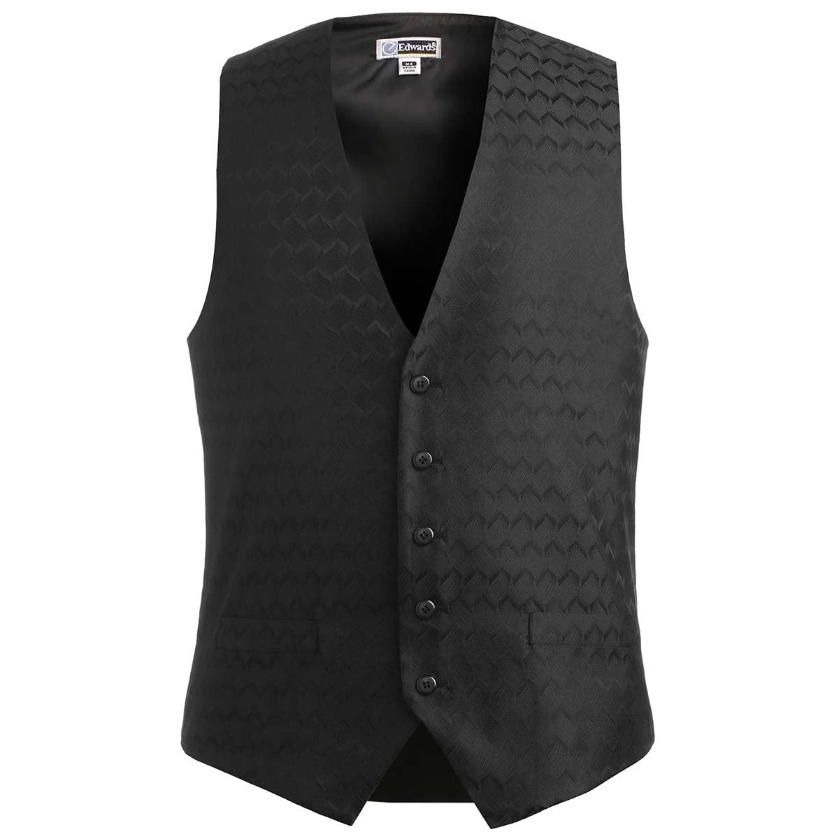 Edwards Men's Black Swirl Brocade Vest 1 Edwards Men's Black Swirl Brocade Vest