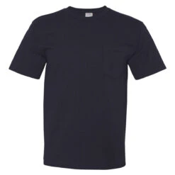 Bayside Men's Navy USA-Made Short Sleeve T-Shirt With Pocket