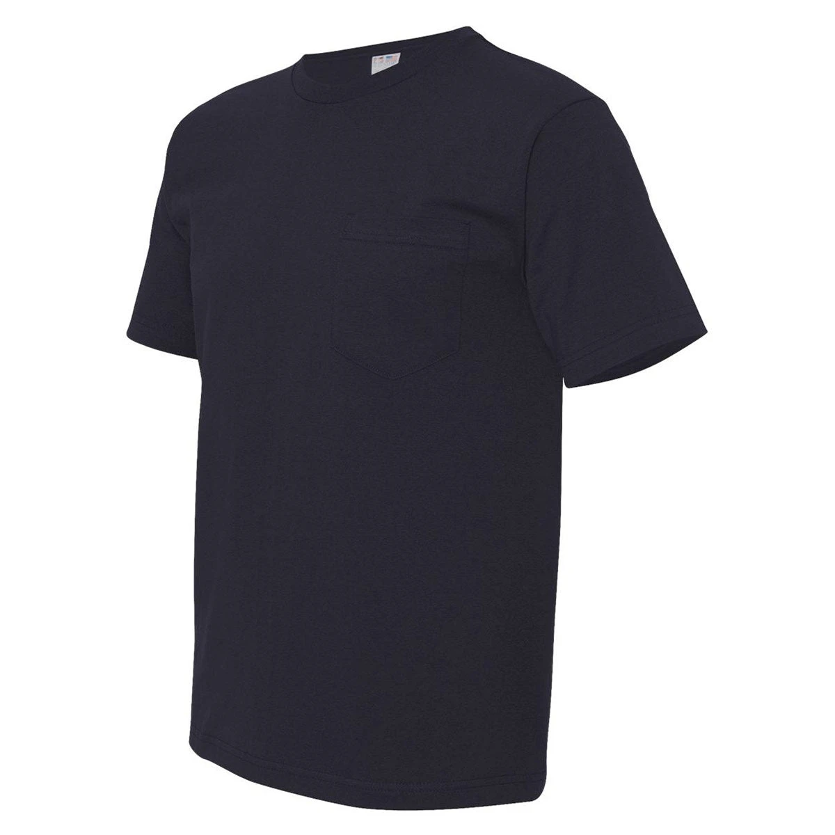 Bayside Men's Navy USA-Made Short Sleeve T-Shirt With Pocket 3 Bayside Men's Navy USA-Made Short Sleeve T-Shirt With Pocket - Image 3