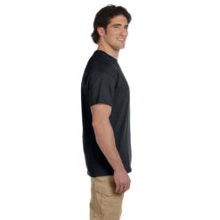 Hanes Men's Black 5.2 Oz. 50/50 EcoSmart T-Shirt -Best Clothing Shop 5170 Black HTS