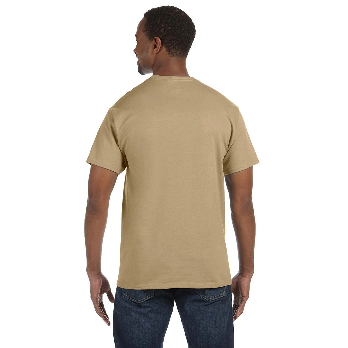 Hanes Men's Pebble 6.1 Oz. Tagless T-Shirt 2 Hanes Men's Pebble 6.1 Oz. Tagless T-Shirt - Image 2