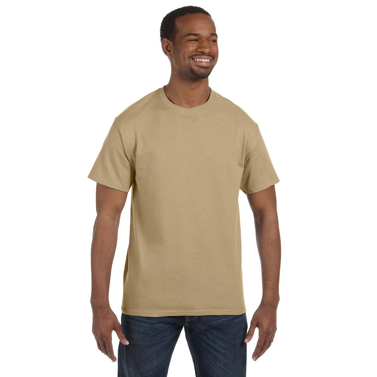 Hanes Men's Pebble 6.1 Oz. Tagless T-Shirt 1 Hanes Men's Pebble 6.1 Oz. Tagless T-Shirt