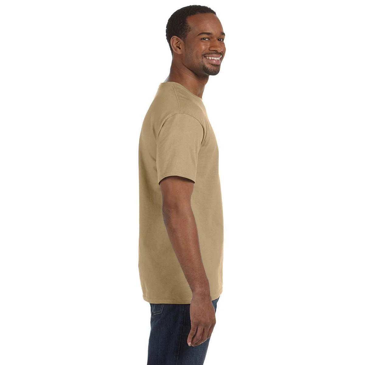 Hanes Men's Pebble 6.1 Oz. Tagless T-Shirt 3 Hanes Men's Pebble 6.1 Oz. Tagless T-Shirt - Image 3