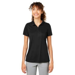 Puma Golf Women's Puma Black Gamer Golf Polo -Best Clothing Shop 532989 Puma Black HTF
