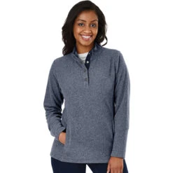 Charles River Women's Medium Blue Heather Bayview Fleece 5 Charles River Women's Medium Blue Heather Bayview Fleece -Best Clothing Shop 5825 Medium Blue Heather HTF
