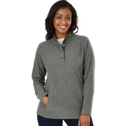 Charles River Women's Steel Heather Bayview Fleece -Best Clothing Shop 5825 Steel Heather HTF