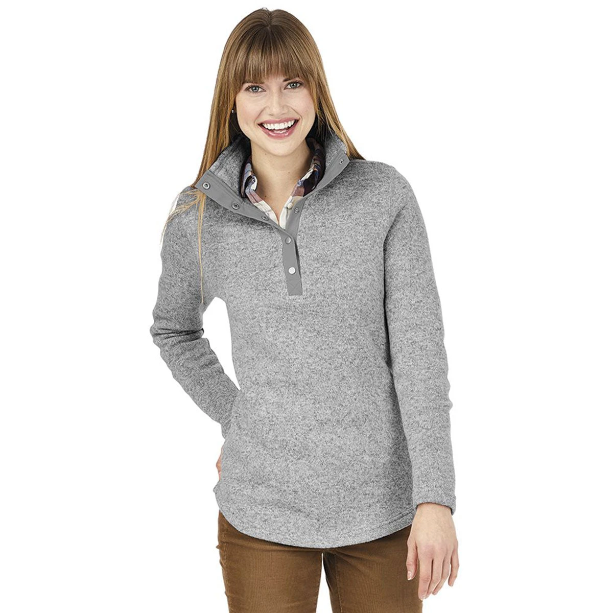 Charles River Women's Light Grey Heather Hingham Tunic 2 Charles River Women's Light Grey Heather Hingham Tunic - Image 2