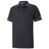 Puma Golf Men's Puma Black Cloudspun Monarch Golf Polo (LS)