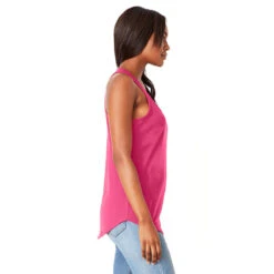 Next Level Women's Hot Pink Gathered Racerback Tank -Best Clothing Shop 6338 Hot Pink HTS