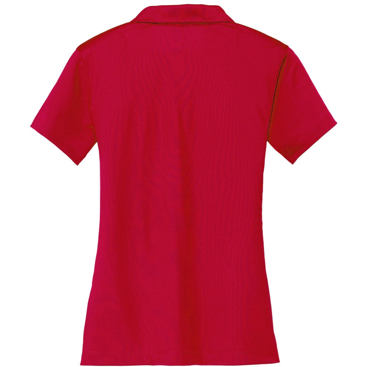 Nike Women's Red Dri-FIT Short Sleeve Vertical Mesh Polo 2 Nike Women's Red Dri-FIT Short Sleeve Vertical Mesh Polo - Image 2