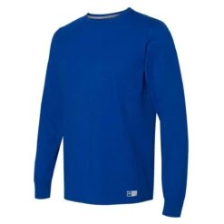 Russell Athletic Men's Royal Essential 60/40 Performance Long Sleeve T-Shirt -Best Clothing Shop 64LTTM Royal S