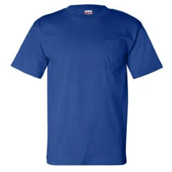 Bayside Men's Royal Blue USA-Made Short Sleeve T-Shirt With Pocket