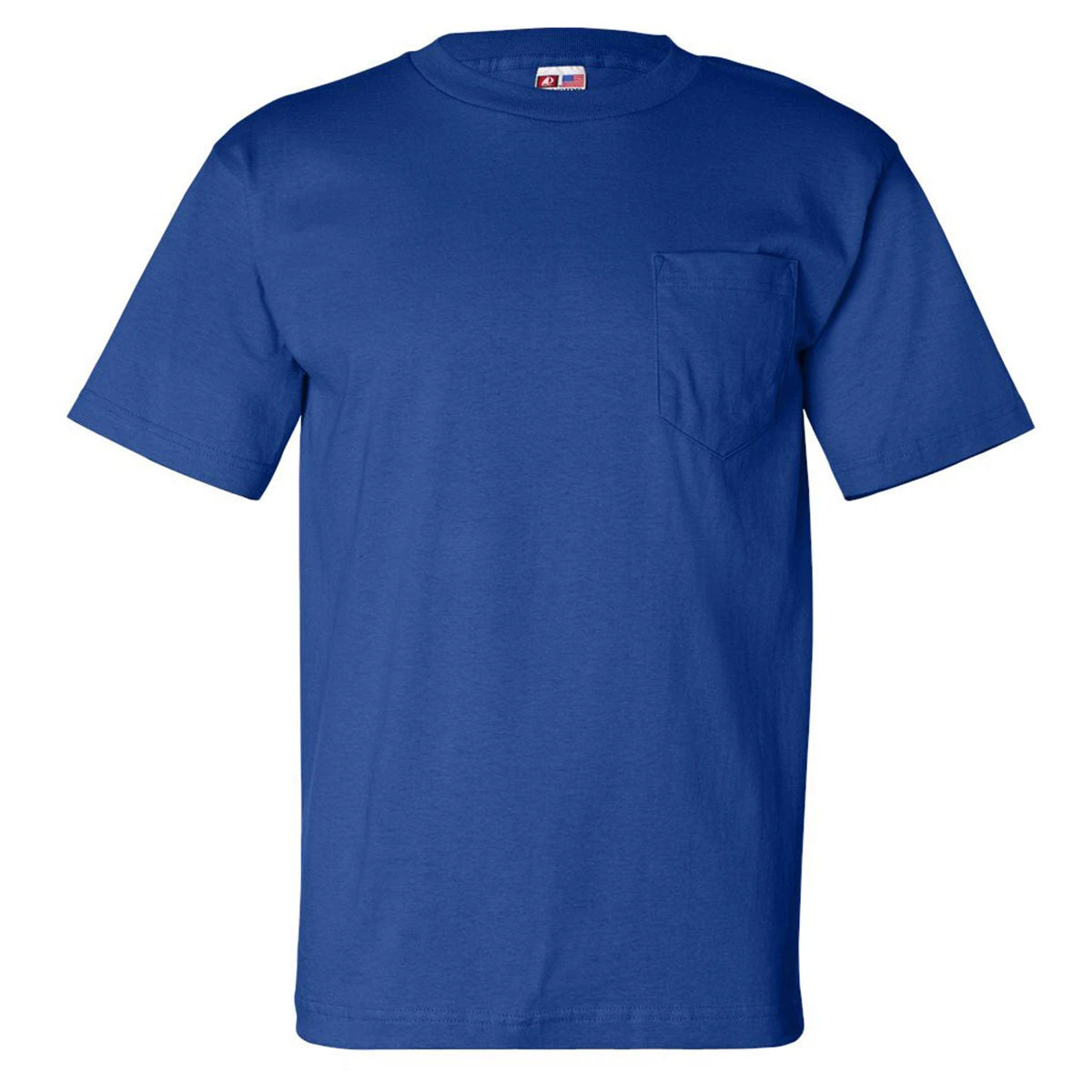 Bayside Men's Royal Blue USA-Made Short Sleeve T-Shirt With Pocket 1 Bayside Men's Royal Blue USA-Made Short Sleeve T-Shirt With Pocket