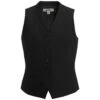 Edwards Women's Black Ottoman Trim Vest
