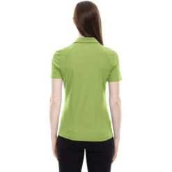 North End Women's Cactus Green Performance Pique Polo -Best Clothing Shop 78632 Cactus Green Model Back