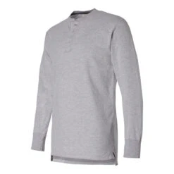 J. America Men's Oxford Vintage Brushed Jersey Henley -Best Clothing Shop 8244 Oxford S