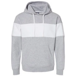 J. America Men's Oxford Varsity Fleece Colorblocked Hooded Sweatshirt