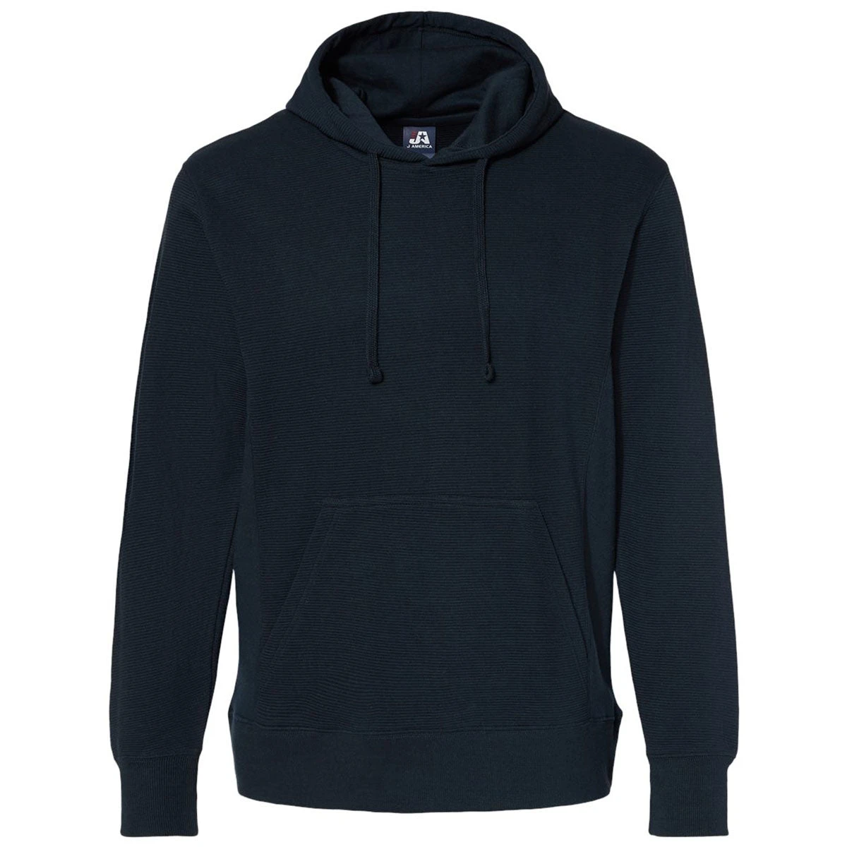 J. America Men's Navy Ripple Fleece Hooded Sweatshirt 1 J. America Men's Navy Ripple Fleece Hooded Sweatshirt