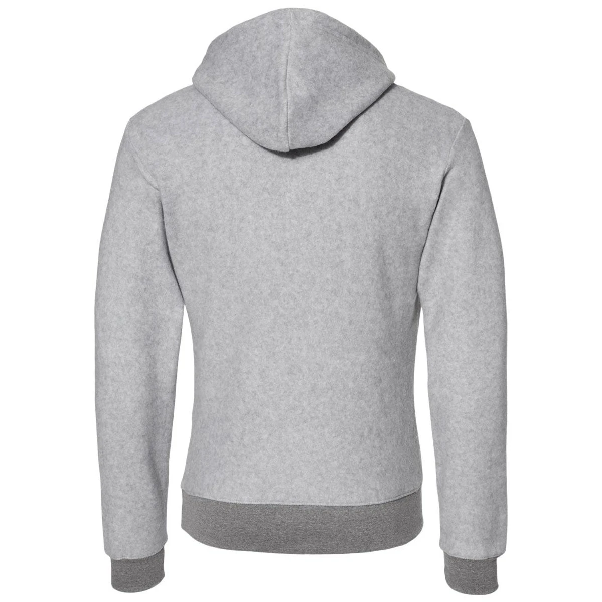 J. America Men's Grey Heather Flip Side Fleece Hooded Pullover 2 J. America Men's Grey Heather Flip Side Fleece Hooded Pullover - Image 2
