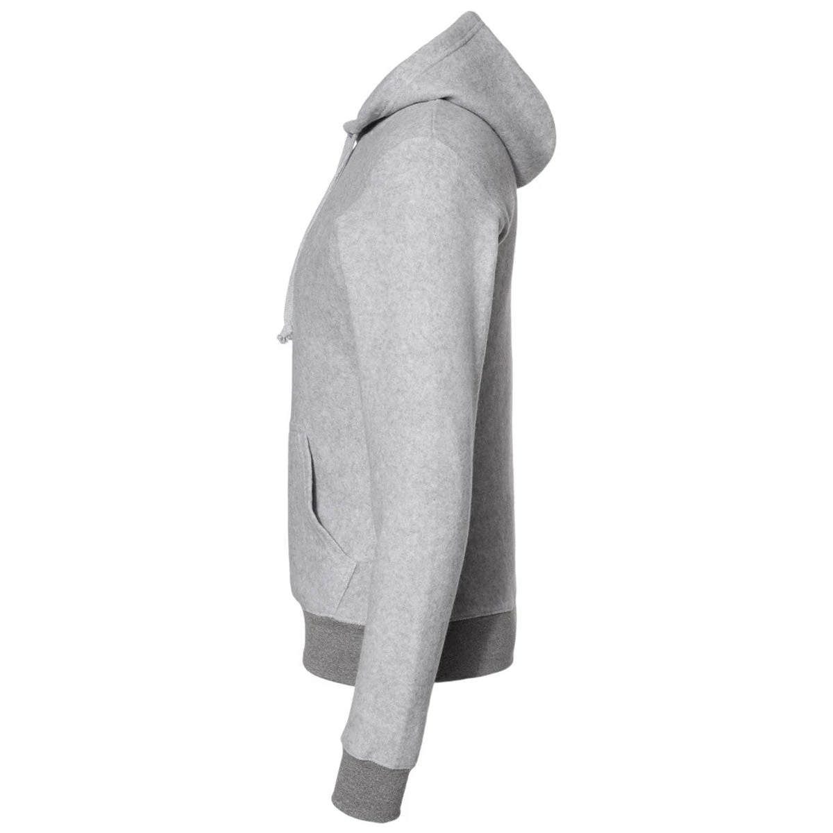 J. America Men's Grey Heather Flip Side Fleece Hooded Pullover 3 J. America Men's Grey Heather Flip Side Fleece Hooded Pullover - Image 3