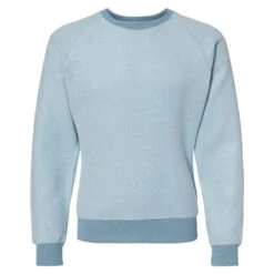 J. America Women's Chambray Heather Flip Side Fleece Crewneck Pullover