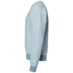 J. America Women's Chambray Heather Flip Side Fleece Crewneck Pullover -Best Clothing Shop 8710 Chambray Heather S