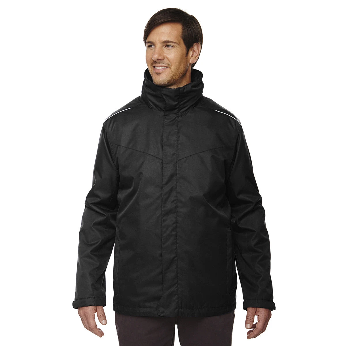 Core 365 Men's Black Region 3-in-1 Jacket With Fleece Liner 2 Core 365 Men's Black Region 3-in-1 Jacket With Fleece Liner - Image 2