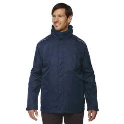 Core 365 Men's Classic Navy Tall Region 3-in-1 Jacket With Fleece Liner