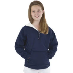 Charles River Youth Navy Classic Solid Pullover -Best Clothing Shop 8905 Navy HTF 1