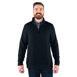 Charles River Men's Black Franconia Quilted Pullover -Best Clothing Shop 9371 010 3