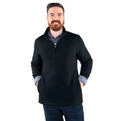 Charles River Men's Black Franconia Quilted Pullover -Best Clothing Shop 9371 010 4