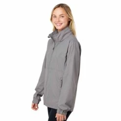 Dri Duck Women's Grey Riley Packable Jacket -Best Clothing Shop 9403 Grey HTS
