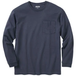 Duluth Men's Navy Longtail T Long Sleeve T-Shirt With Pocket