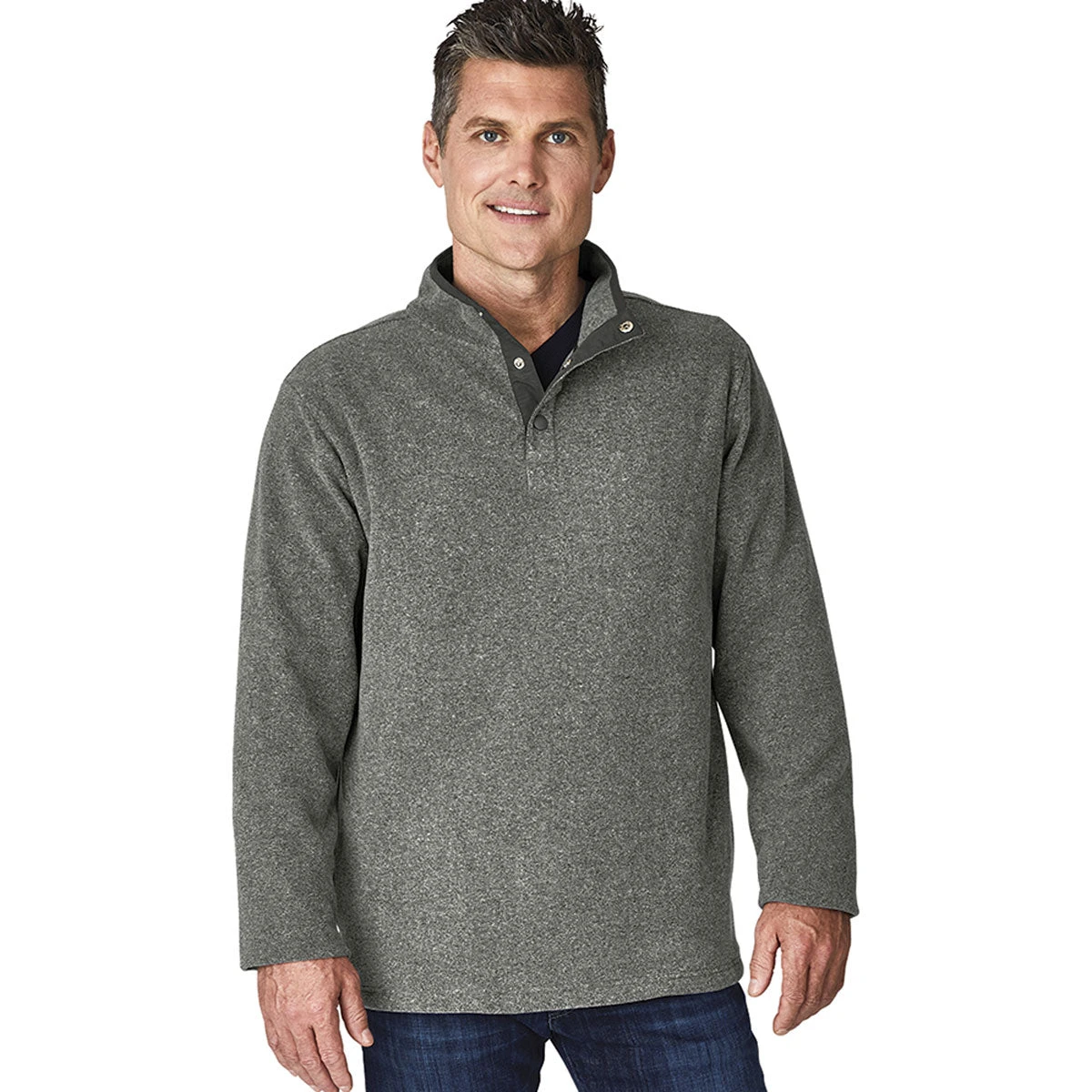 Charles River Men's Steel Heather Bayview Fleece 3 Charles River Men's Steel Heather Bayview Fleece - Image 3