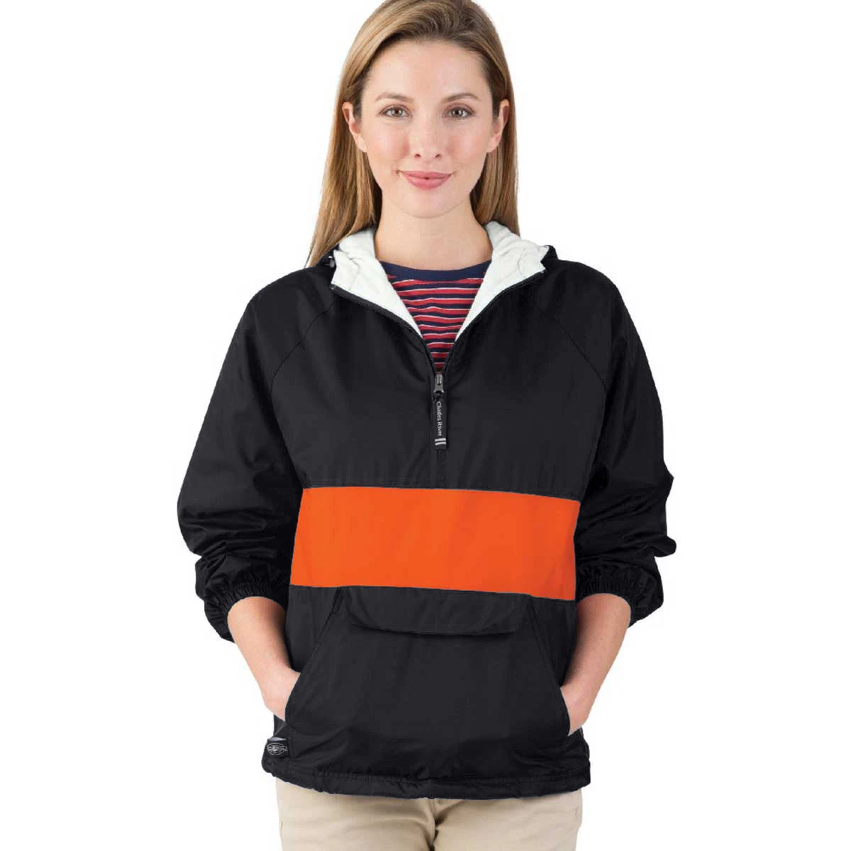 Charles River Unisex Black/Red Classic Charles River Striped Pullover 3 Charles River Unisex Black/Red Classic Charles River Striped Pullover - Image 3
