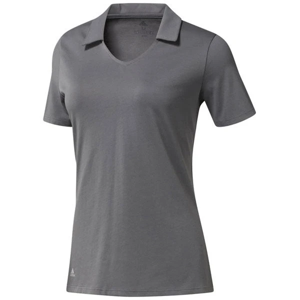 Adidas Golf Women's Grey Four Cotton Hand Polo 1 Adidas Golf Women's Grey Four Cotton Hand Polo